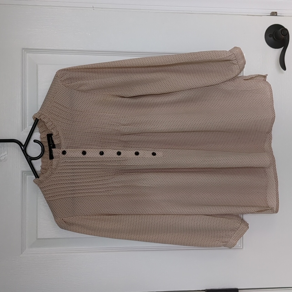 Polka dot ruffle blouse , Size Small
